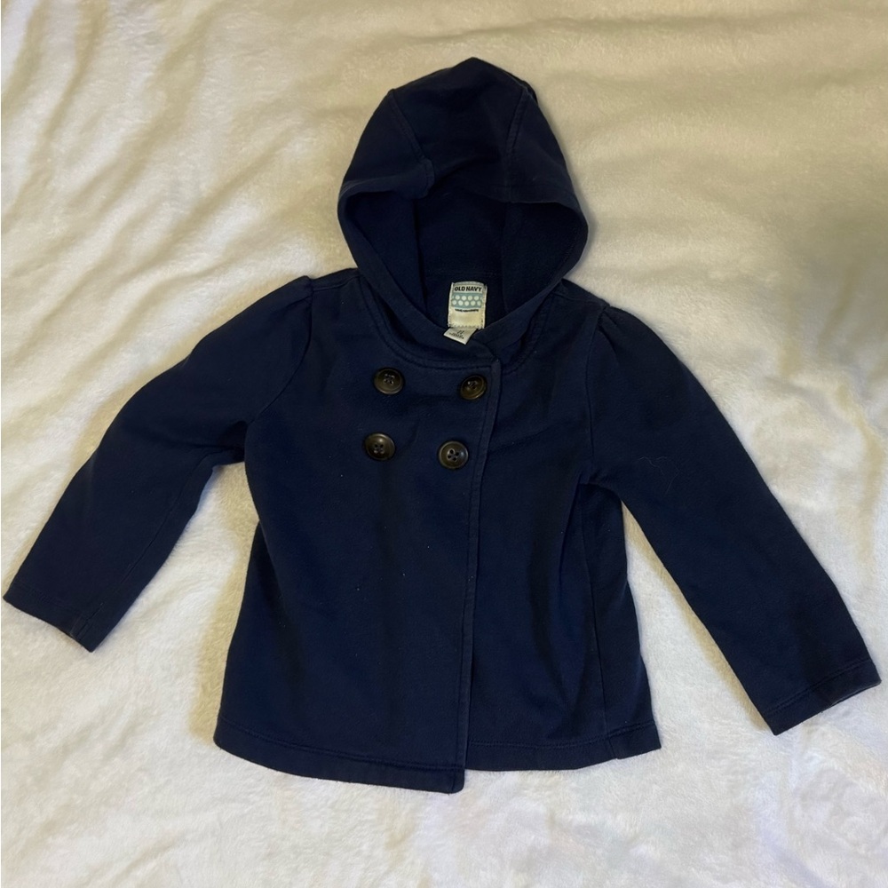 Old Navy Dark Blue Kids Pea Coat with Hood